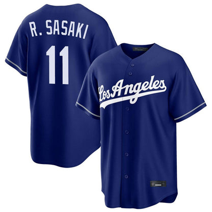 Los Angeles Dodgers #11 Roki Sasaki Player Royal MIKSHPS Game Stitched Jerseys