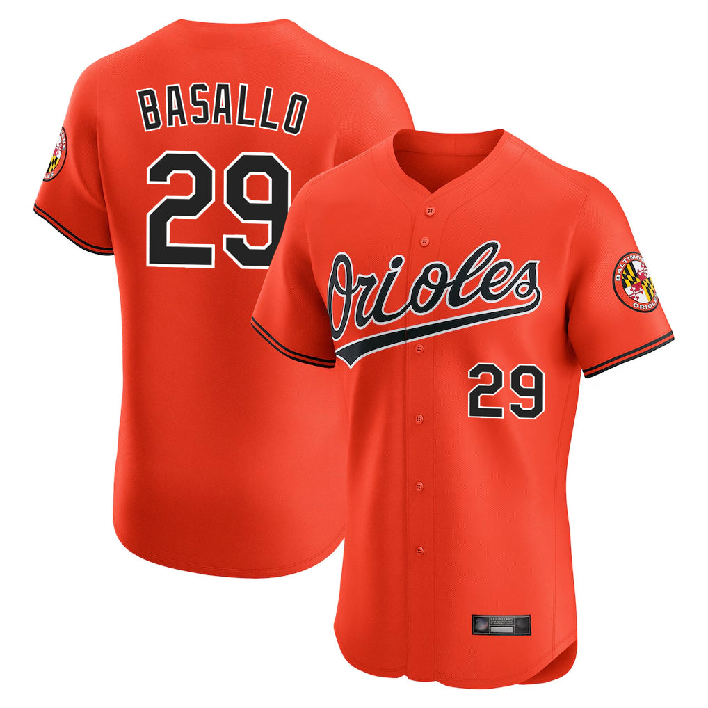 Baltimore Orioles #29 Samuel Basallo Player Orange MIKSHPS Limited Elite Home Game Stitched Jerseys