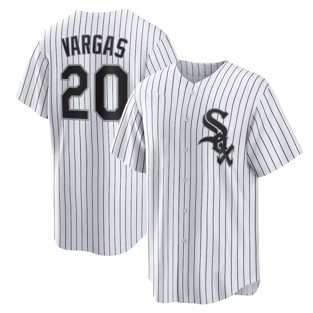 Chicago White Sox #20 Miguel Vargas White MIKSHPS Home Replica Jersey