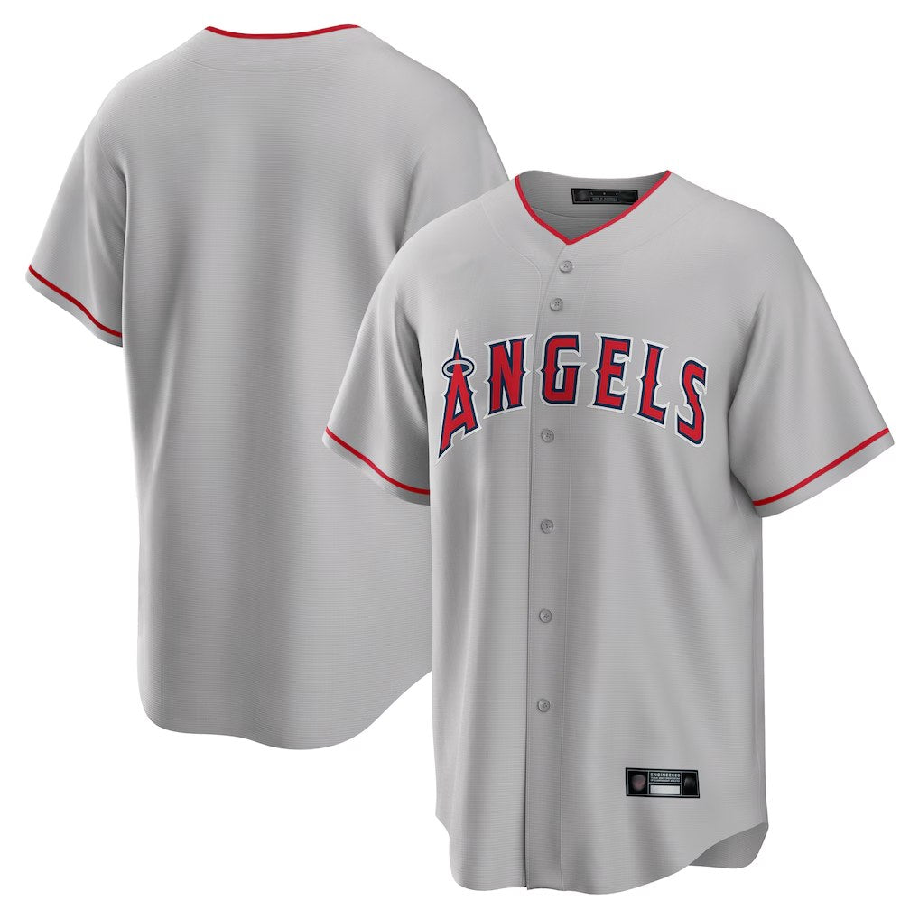 Los Angeles Angels Blank Player Gray MIKSHPS Home Game Stitched Jerseys