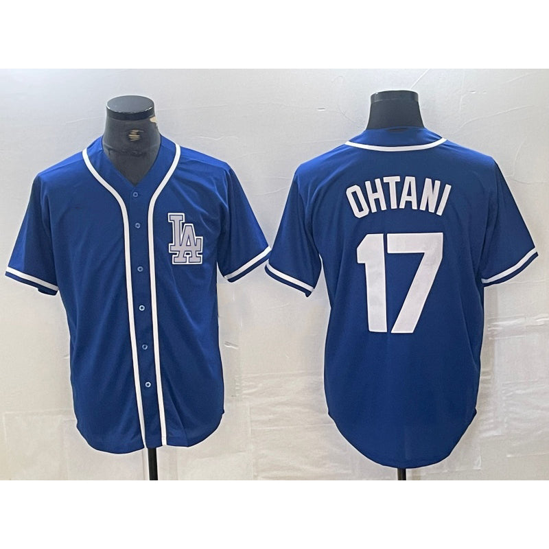 Los Angeles Dodgers #17 Shohei Ohtani Blue MIKSHPS Cool Base Stitched Jersey