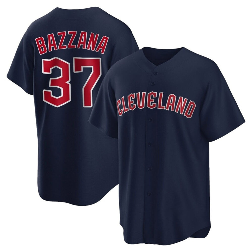 Cleveland Guardians #37 Travis Bazzana Player Navy MIKSHPS Game Home Stitched Jerseys