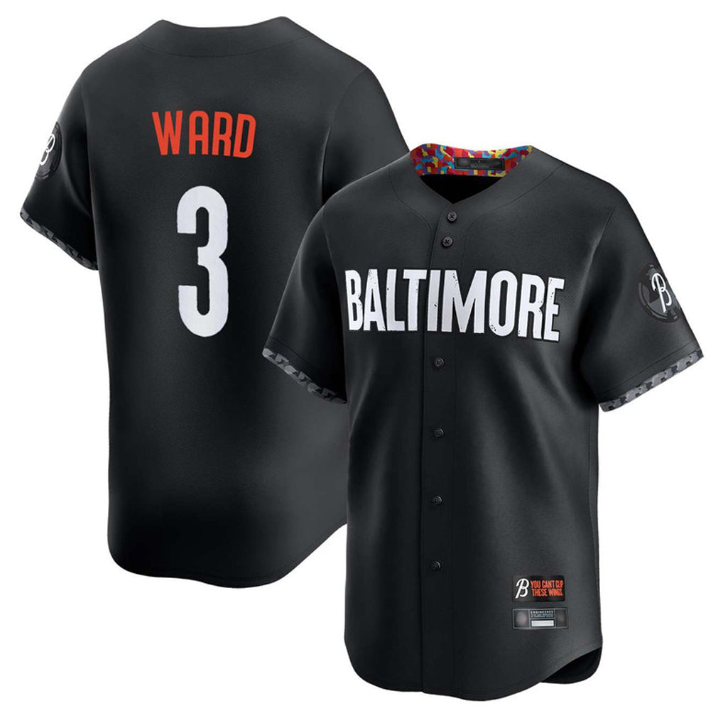 Baltimore Orioles #3 Taylor Ward Player Black MIKSHPS City Connect Limited Home Game Stitched Jerseys