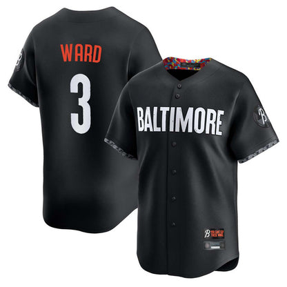 Baltimore Orioles #3 Taylor Ward Player Black MIKSHPS City Connect Limited Home Game Stitched Jerseys