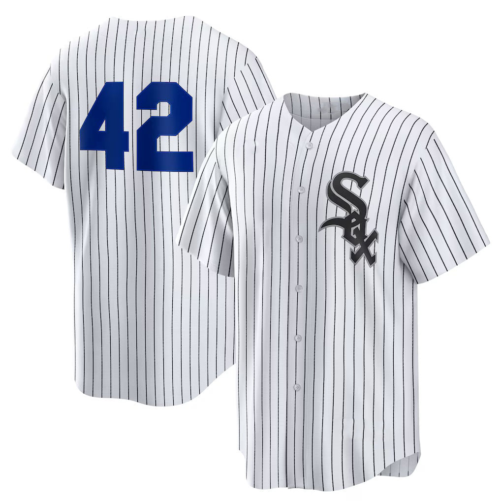 Chicago White Sox #42 Jackie Robinson White MIKSHPS Home 2025 Day Replica Jersey