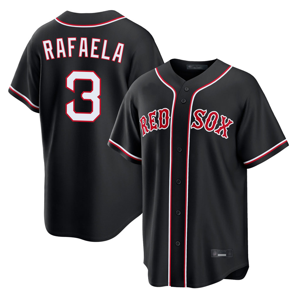 Boston Red Sox #3 Ceddanne Rafaela Player Black MIKSHPS Out Home Game Stitched Jerseys