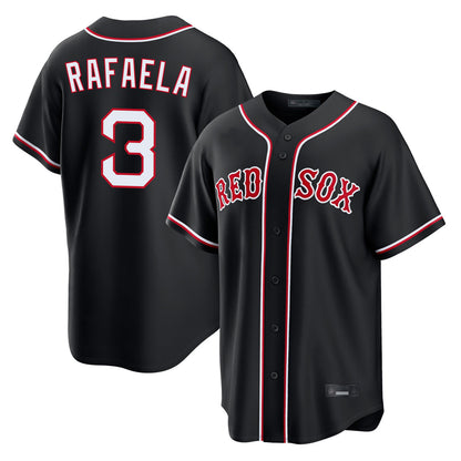 Boston Red Sox #3 Ceddanne Rafaela Player Black MIKSHPS Out Home Game Stitched Jerseys