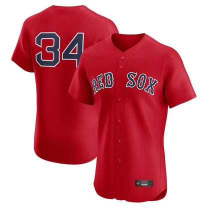 Boston Red Sox #34 David Ortiz Player Red MIKSHPS Limited Elite Home Game Stitched Jerseys1