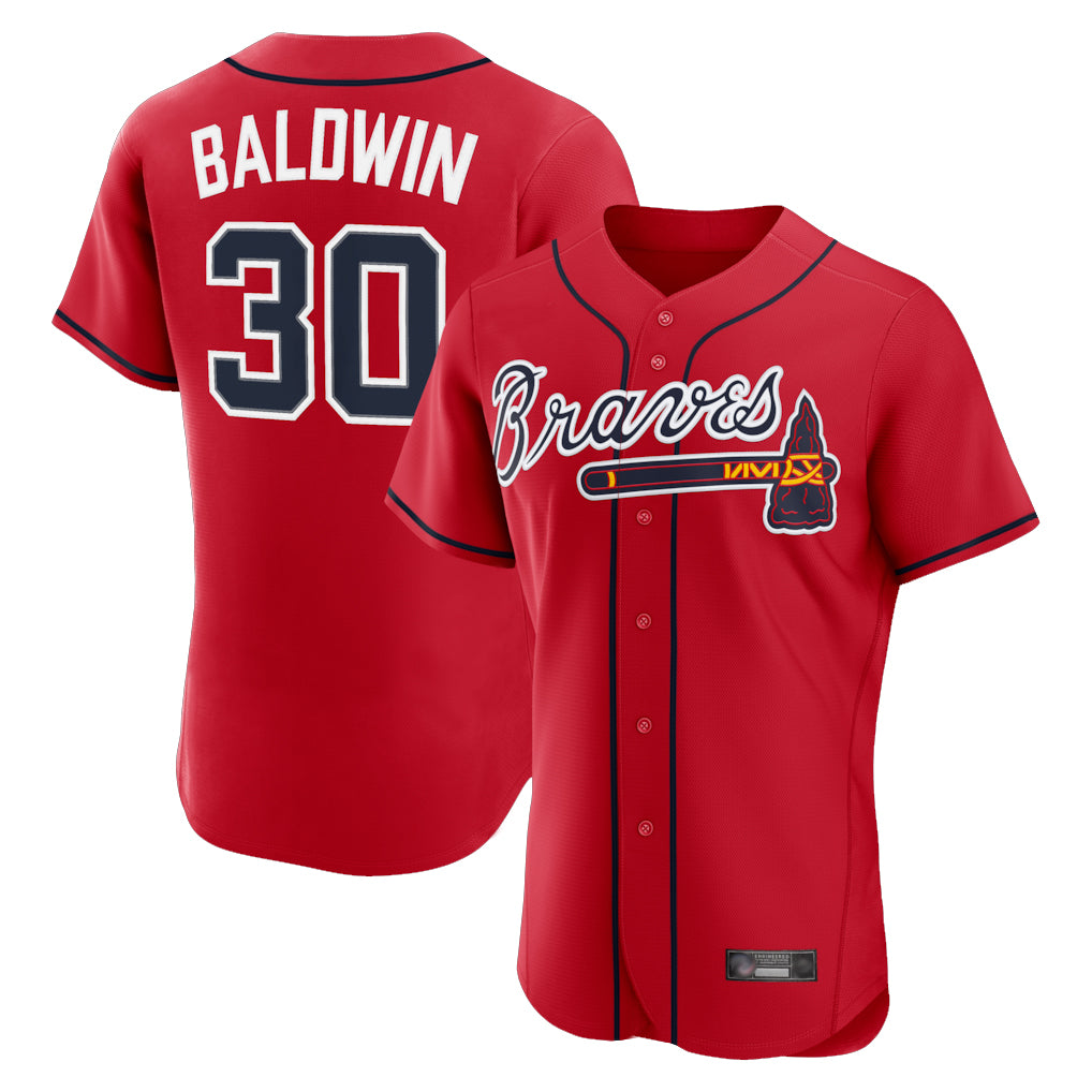 Atlanta Braves #30 Drake Baldwin Player Red MIKSHPS Limited Elite Home Game Stitched Jerseys