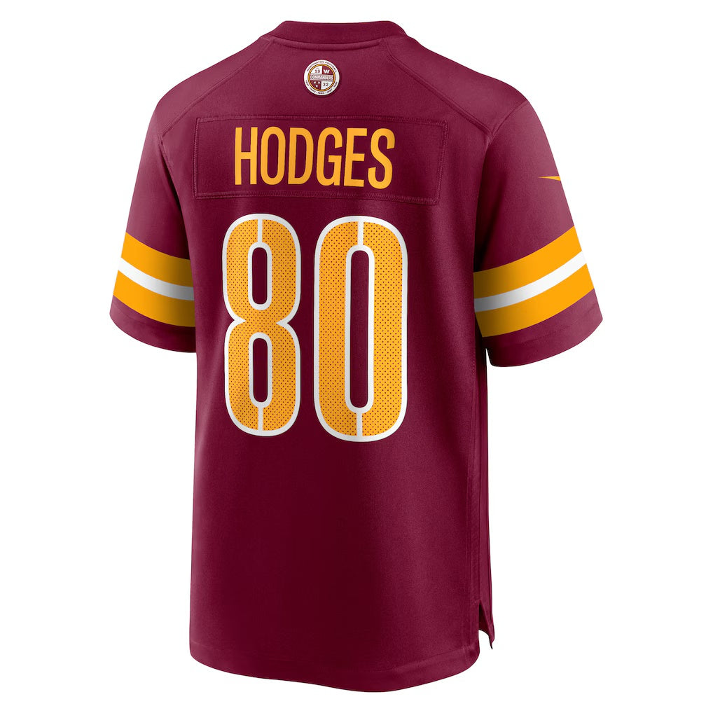 W.Commanders #80 Curtis Hodges Burgundy MIKSHPS Game Player Jersey