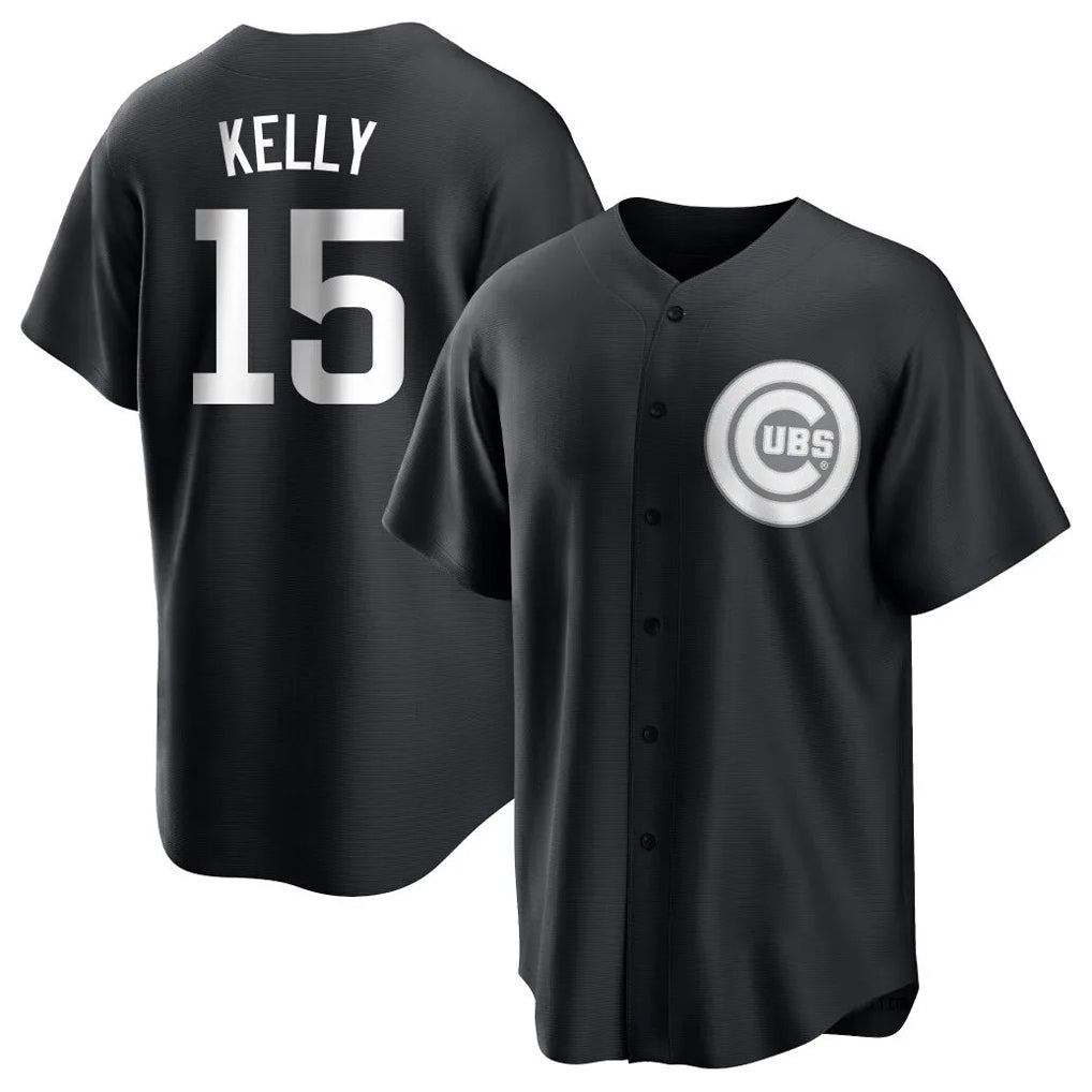 Chicago Cubs #15 Carson Kelly Player Black MIKSHPS Game Stitched Jerseys