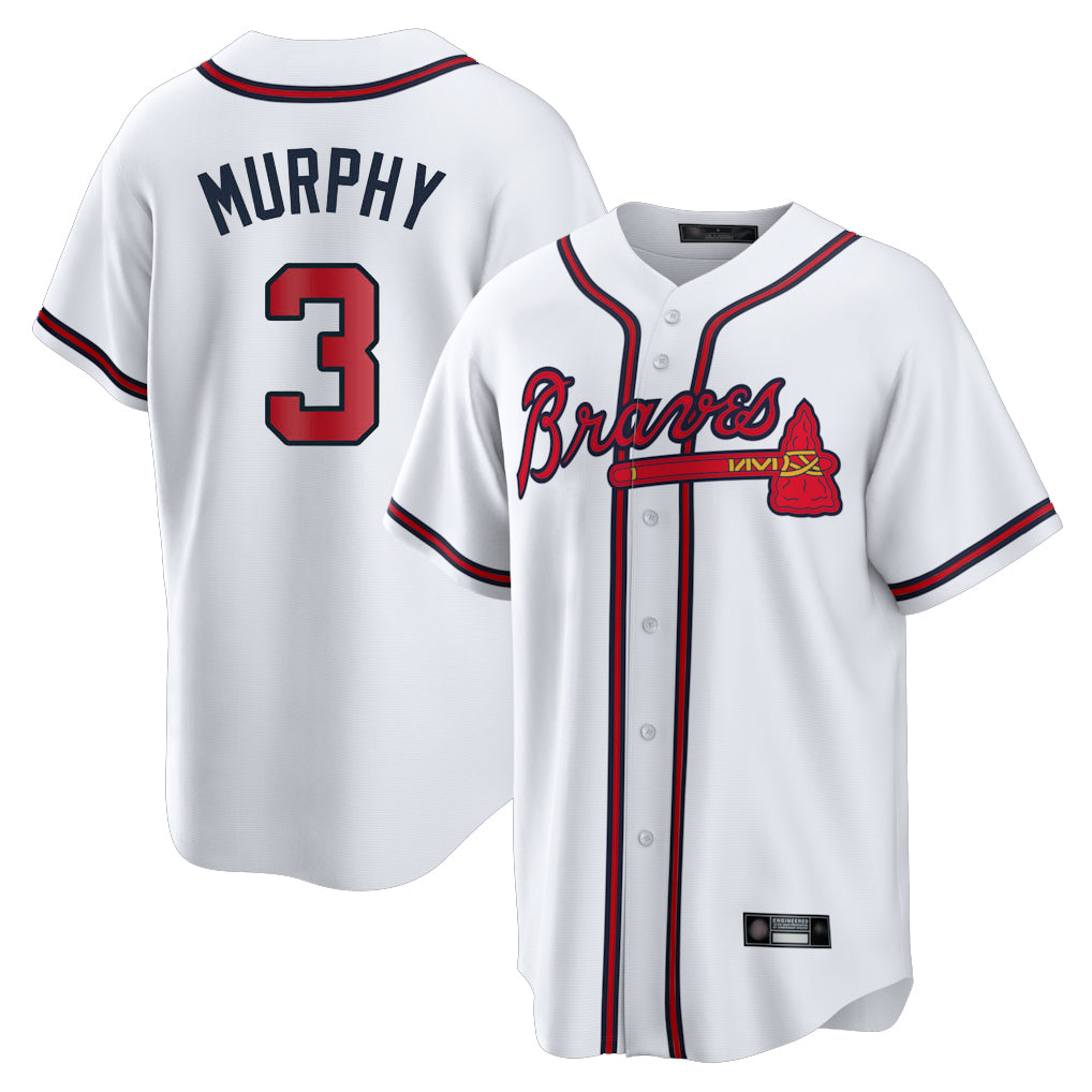 Atlanta Braves #3 Dale Murphy Player White MIKSHPS Home Game Stitched Jerseys