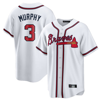 Atlanta Braves #3 Dale Murphy Player White MIKSHPS Home Game Stitched Jerseys