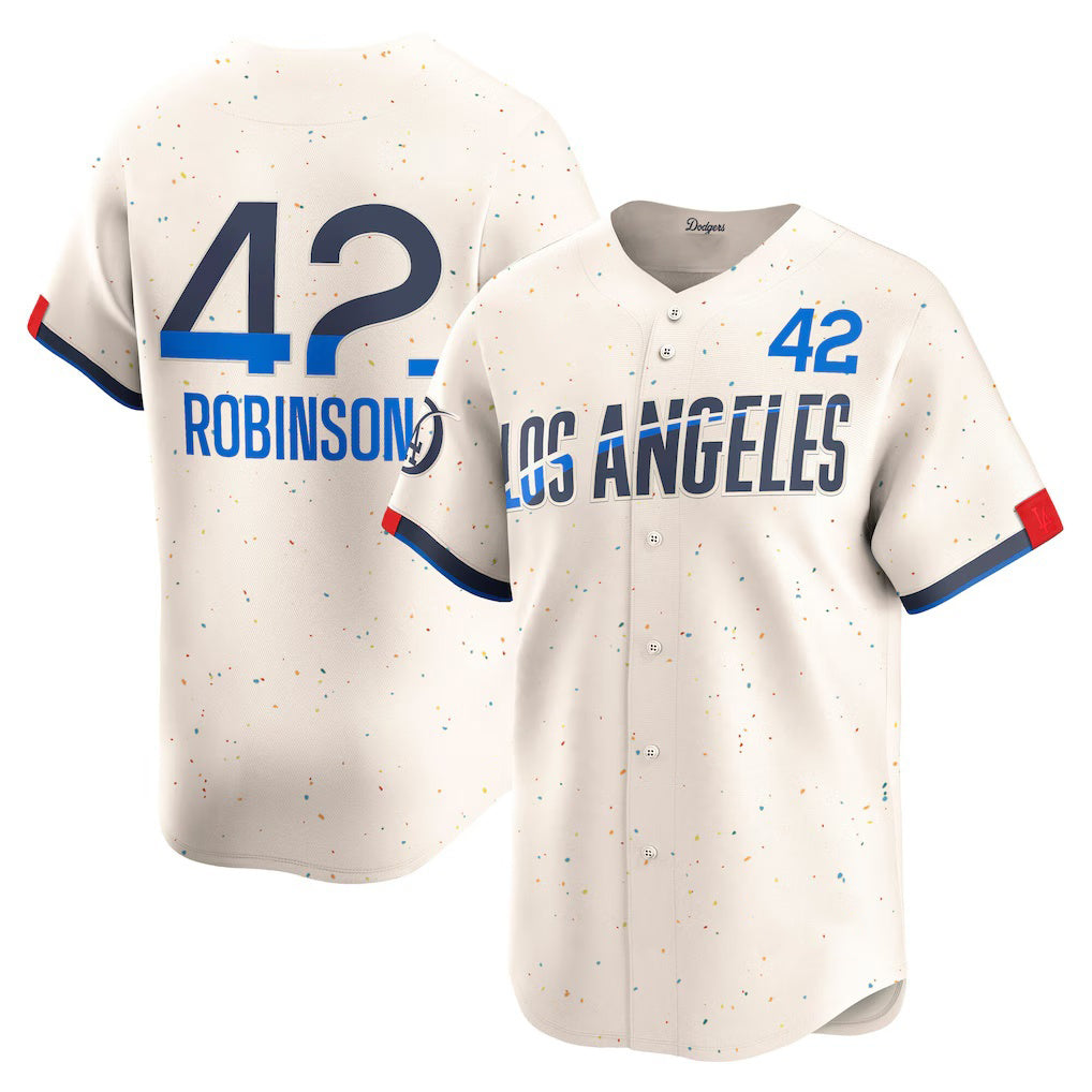 Los Angeles Dodgers #42 Jackie Robinson Cream MIKSHPS City Connect Limited Player Jersey