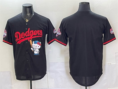 Los Angeles Dodgers Blank Black MIKSHPS Hello Kitty Night 2025 World Series Champions Patch Stitched Jersey