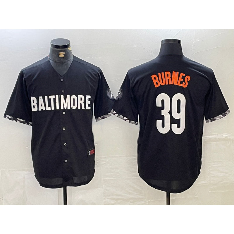 Baltimore Orioles #39 Corbin Burnes Black MIKSHPS 2023 City Connect Cool Base Stitched Jersey