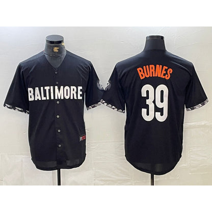 Baltimore Orioles #39 Corbin Burnes Black MIKSHPS 2023 City Connect Cool Base Stitched Jersey
