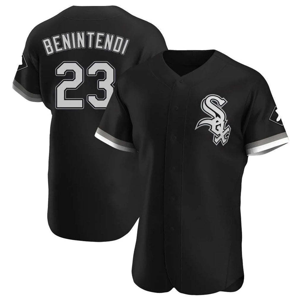 Chicago White Sox #23 Andrew Benintendi Player Black MIKSHPS Limited Elite Home Stitched Jerseys