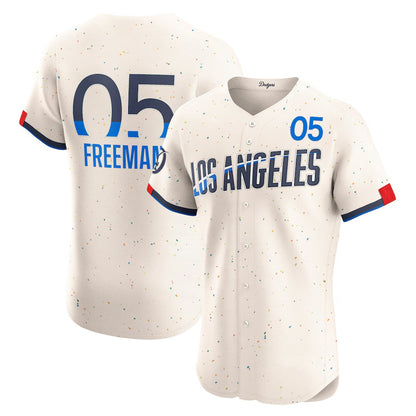 Los Angeles Dodgers #5 Freddie Freeman Cream MIKSHPS City Connect Elite Jersey