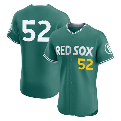 Boston Red Sox #52 Wilyer Abreu Player Green MIKSHPS City Connect Limited Elite Home Game Stitched Jerseys1