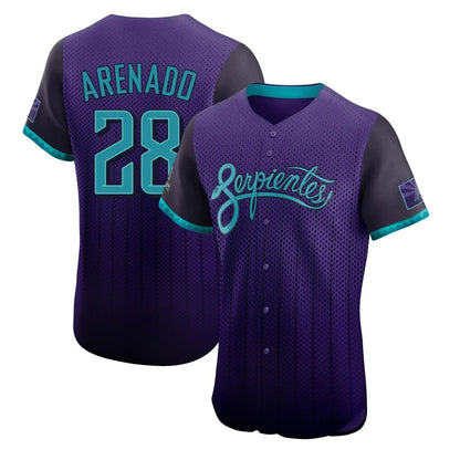 Arizona Diamondbacks #28 Nolan Arenado Player Purple MIKSHPS City Connect Limited Elite Home Game Stitched Jerseys