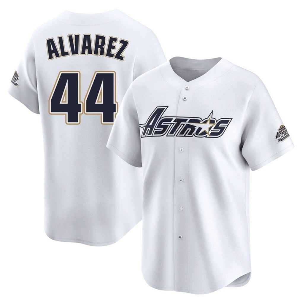 Houston Astros #44 Yordan Alvarez Player White MIKSHPS Throwback Cooperstown Collection Limited Stitched Jerseys