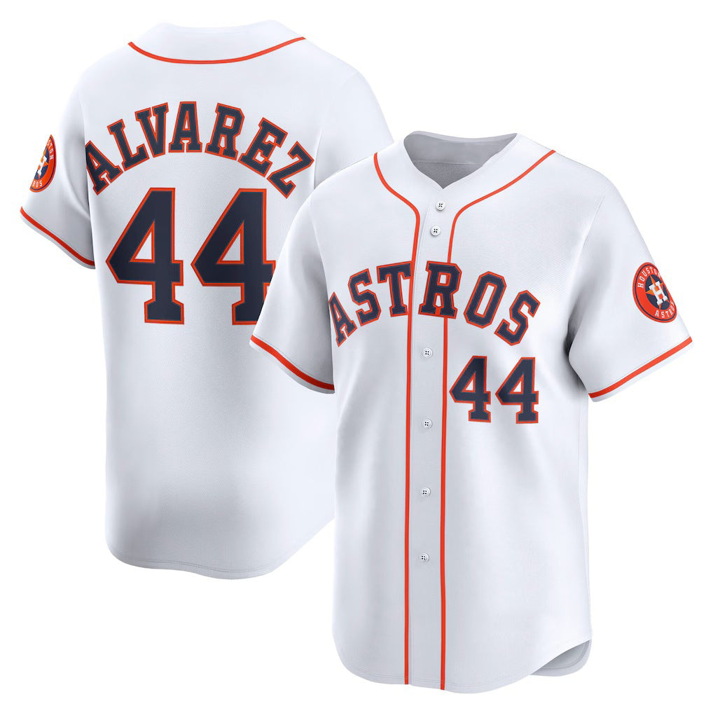 Houston Astros #44 Yordan Alvarez White MIKSHPS Home Limited Player Jersey