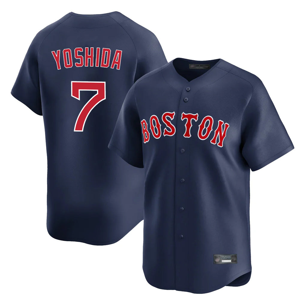 Boston Red Sox #7 Masataka Yoshida Player Navy MIKSHPS Limited Home Game Stitched Jerseys1