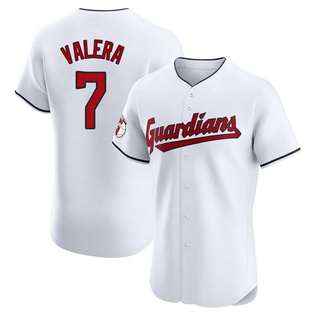 Cleveland Guardians #7 George Valera Player White MIKSHPS Limited Elite Home Stitched Jerseys