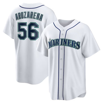 Seattle Mariners #56 Randy Arozarena White MIKSHPS Home Replica Jersey