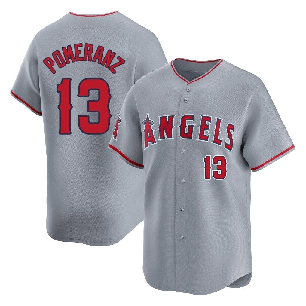 Los Angeles Angels #13 Drew Pomeranz Player Gray MIKSHPS Home Limited Stitched Jerseys