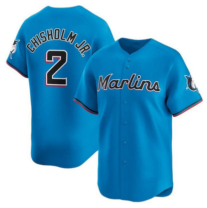 Miami Marlins #2 Jazz Chisholm Jr. Blue MIKSHPS Limited Stitched Jersey