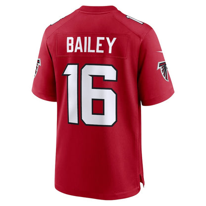A.Falcons #16 Jake Bailey Red MIKSHPS Team Game Jersey
