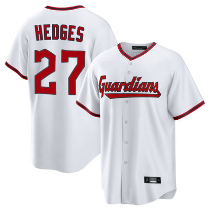 Cleveland Guardians #27 Austin Hedges Player White MIKSHPS Game Home Stitched Jerseys