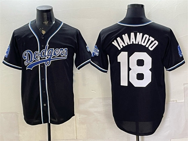 Los Angeles Dodgers #18 Yoshinobu Yamamoto B2B Champs 2026 Black MIKSHPS Out Style Vapor Limited Stitched Jersey