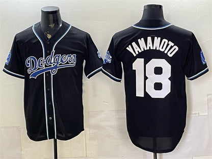 Los Angeles Dodgers #18 Yoshinobu Yamamoto B2B Champs 2026 Black MIKSHPS Out Style Vapor Limited Stitched Jersey