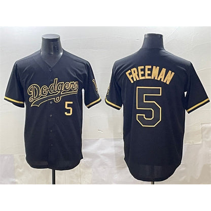 Los Angeles Dodgers #5 Freddie Freeman Black Gold MIKSHPS Limited Stitched Jersey