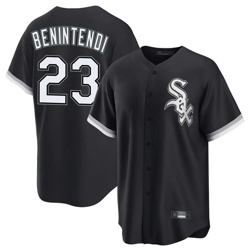 Chicago White Sox #23 Andrew Benintendi Player Black MIKSHPS Home Game Stitched Jerseys