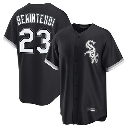 Chicago White Sox #23 Andrew Benintendi Player Black MIKSHPS Home Game Stitched Jerseys