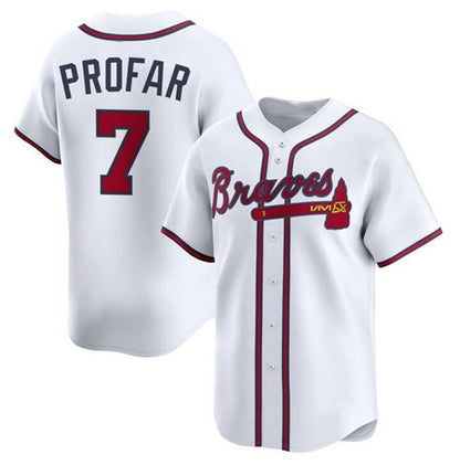 Atlanta Braves #7 Jurickson Profar White MIKSHPS 2025 Home Limited Stitched Jersey