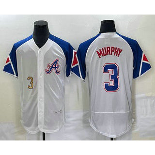 Atlanta Braves #3 Dale Murphy Number White MIKSHPS 2023 City Connect Flex Base Stitched Jersey