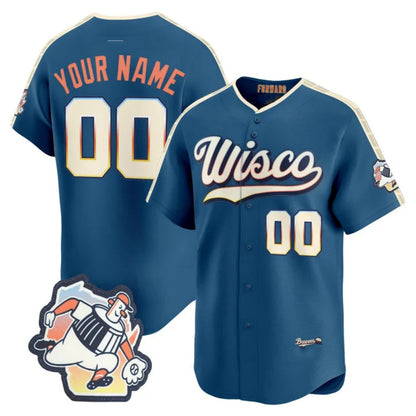 Custom Milwaukee Brewers Mineral Blue MIKSHPS 2026 City Connect Stadium Stitched Stitched Jersey