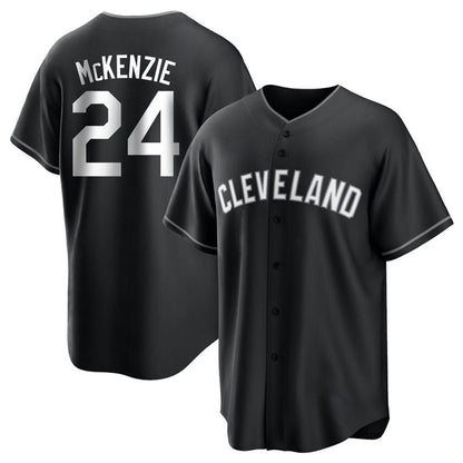 Cleveland Guardians #24 Triston McKenzie Player Black MIKSHPS Home Game Stitched Jerseys