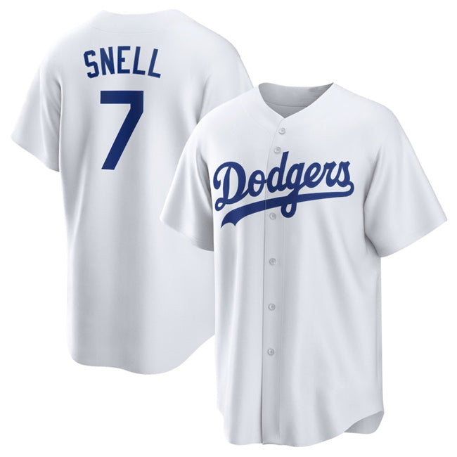Los Angeles Dodgers #7 Blake Snell White MIKSHPS 2024 Cool Base Stitched Jersey
