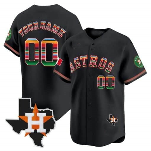 Custom Houston Astros Mexico Texas Patch Vapor Premier Limited Jersey ¨C All Stitched MIKSHPS