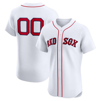 Custom Boston Red Sox White MIKSHPS Home Elite Jersey