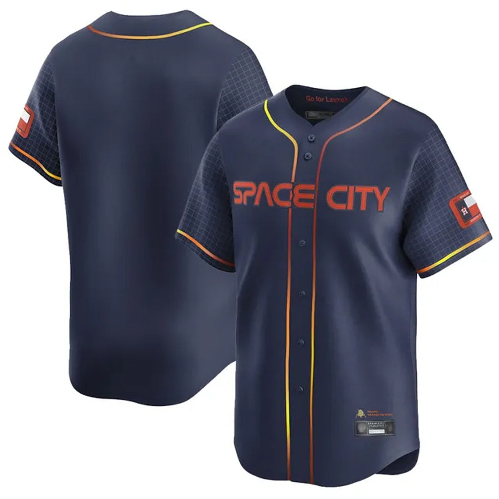 Houston Astros Blank Player Navy MIKSHPS City Connect Limited Home Stitched Jerseys