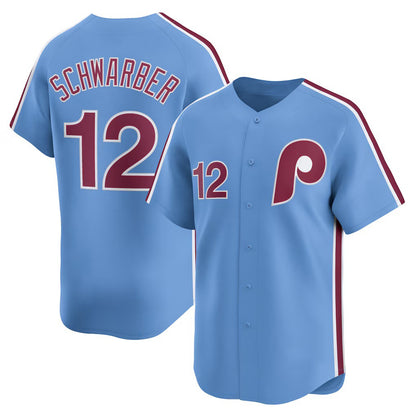 Philadelphia Phillies #12 Kyle Schwarber Light Blue MIKSHPS Alternate Limited Jersey