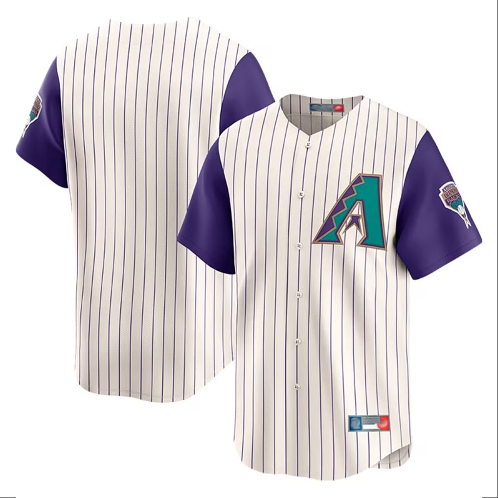 Arizona Diamondbacks Ivory Throwback Cooperstown MIKSHPS Limited Home Blank Player Stitched Jerseys