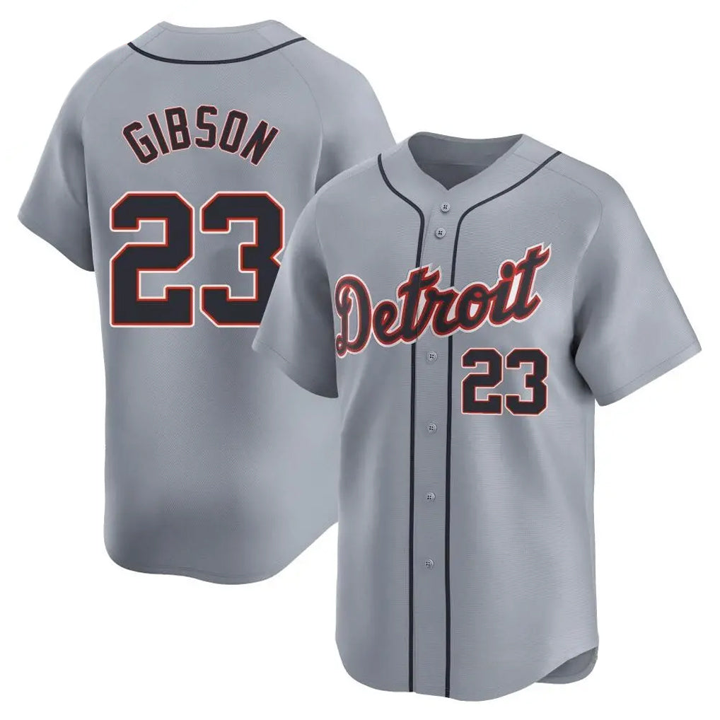 Detroit Tigers #23 Kirk Gibson Player Gray MIKSHPS Home Limited Stitched Jerseys